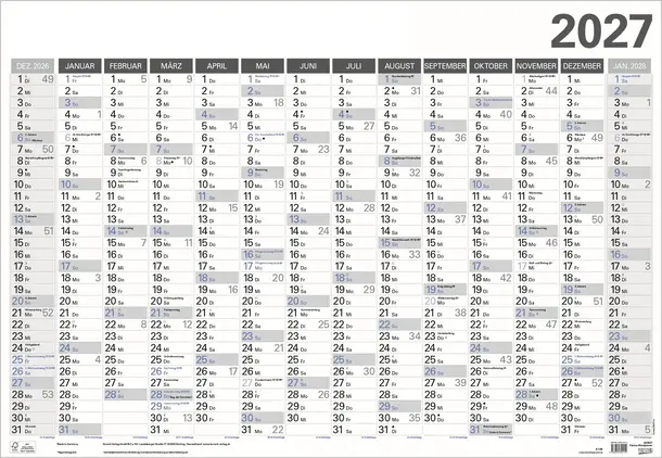 Großer Wandtimer blau