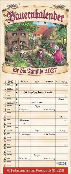 Bauernkalender für die Familie