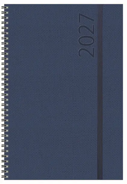 Wochentimer Spirale dunkelblau