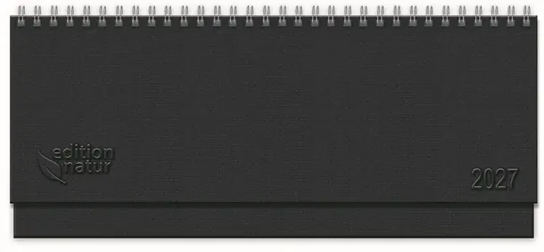 Tischquerkalender Edition Natur schwarz