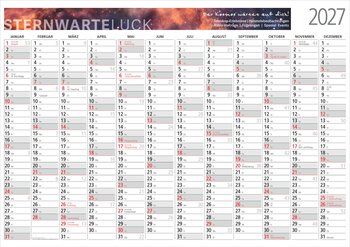 Großer Wandtimer rot