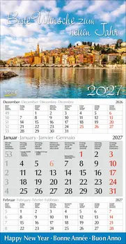 3-Monats-Fotokalender Europa
